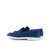 Loro Piana Men's Summer Charms Walk Suede Loafers Blue