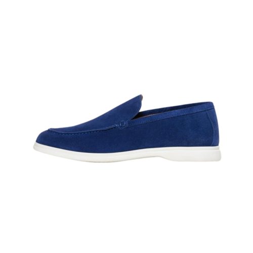 Loro Piana Men's Summer Charms Walk Suede Loafers Blue