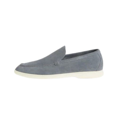 Loro Piana Men's Summer Charms Walk Suede Loafers Grey